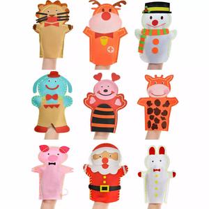 幼儿园儿童手工DIY创意不织布粘贴手偶 无纺布编织动物玩偶材料包