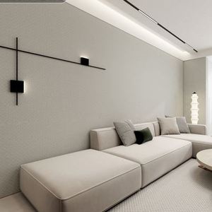 帕力美奶杏色壁布现代极简壁纸卧室客厅电视背景墙墙布无缝全屋