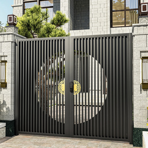 别墅双开门庭院门电动平移对开中式铁艺门铝合金大门180人付款1290