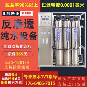 大型RO反渗透水处理设备工业净水器去离子大流量商用纯净水直饮机