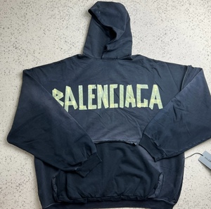 全新正品 Balenciaga/巴黎世家23SS 黄色BB字母胶带logo卫衣帽衫