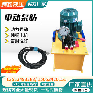超高压电动液压泵小型电动泵站220V双泵双油路电磁阀液压油泵