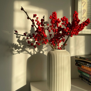 北美冬青红果果鲜切花盆栽特级年宵花束室内客厅摆件水培绿植真花