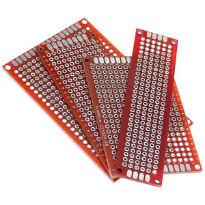 PCB双面喷锡万能板线路板玻纤电路板实验洞洞板焊接万用板多种色