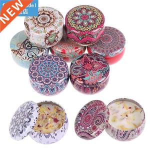 9 kinds of scented candles with flowers Tin Can Fragrance Ha