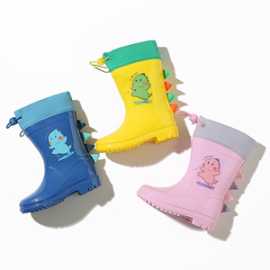 儿童雨鞋男童女童中筒防滑幼儿园宝宝3防水保暖可拆卸雨靴2-7岁女