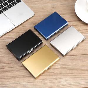 抖音折扣家用大容量不锈钢收纳卡包多层收纳金属卡夹简易小巧卡包