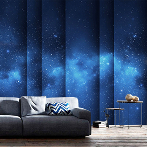 墙纸卧室房间壁纸欧式浪漫主题装饰简约星空顶天花板墙布雅印墙纸