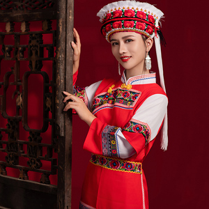 云南大理传统白族服饰民族风少数民族演出服装金花舞蹈演出服装女