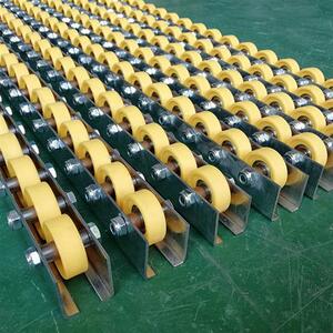 包胶滚轮滑道包胶l流利条包胶金属钢制滑道滚道