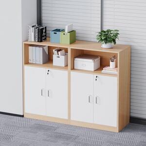 ikea宜家办公室文件柜木质带锁隔断柜靠墙书柜矮柜收纳办公柜子储
