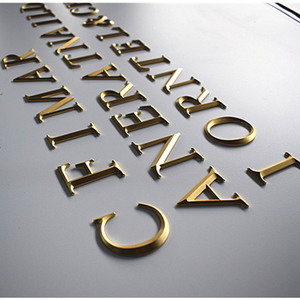 三维雕刻铜实心立体字母广告字户外招牌LOGO酒店门牌形象墙面定制