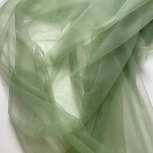 牛油果绿纯色网纱布料婚庆背景纱幔加密柔软婚纱礼服裙汉服纱面料