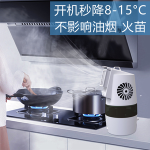 家用厨房降温专用冷风扇制冷机做饭凉快不热非移动空调挂脖腰凉霸