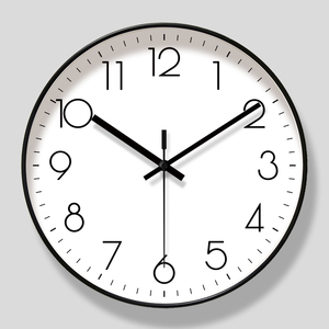 钟表6510挂钟静音钟客厅时尚家用现代简约电子时钟挂墙石英钟挂表