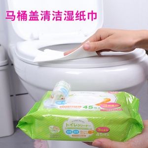 日本进口马桶盖清洁剂湿巾除臭抑菌家用旅行厕所便携式湿纸巾
