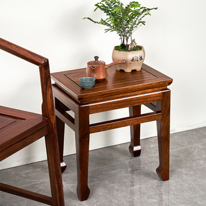 新中式乌金木实木凳子家用餐桌凳小板凳马蹄凳茶凳方凳换鞋凳门口