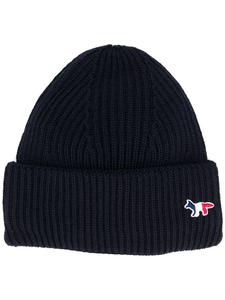 100% 羊毛帽子Fox Applique Knit Beanie