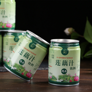 扬州特产宝应莲藕汁千纤绿色食品生榨蔬菜果蔬汁饮料24罐批特价