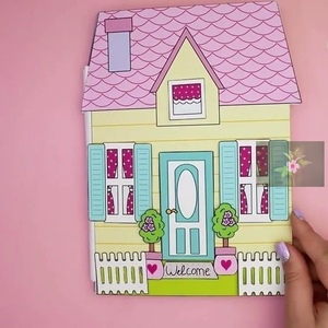 可动纸片人温馨一家换装娃娃角色扮演diy手工小屋剪自制玩具