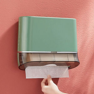普拉森擦手纸盒挂壁式洗手间纸巾盒家用卫生间挂墙抽纸盒纸挂盒免