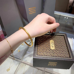 t_1511090931318_0764淘宝周大福传承黄金手镯 实心古法计价素圈