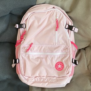 樱花粉淡粉色经典百搭学生书包双肩包10021019