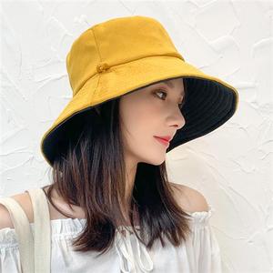 渔夫帽女潮牌显脸小遮阳防晒大沿帽子妈妈夏天韩版适合短发两面戴
