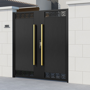 铝合金铁艺别墅双开大门不锈钢庭院门家用乡村花园户外大门平移门