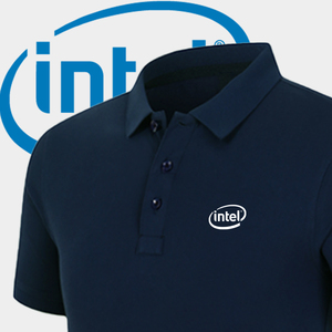 适用于英特尔intel电脑城纯棉工作服t恤定制AMD锐龙ROG微星华硕硬