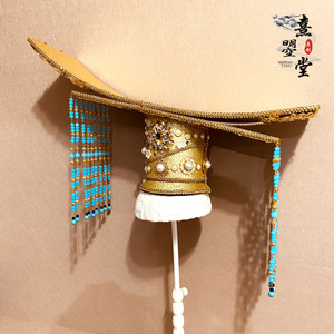 熹曌堂新品古装皇帝发冠流苏冕旒汉服配饰大唐李治武媚娘传奇同款