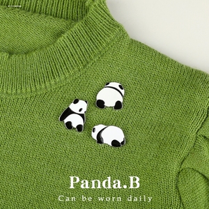 徽章可爱衣服卡通精致日韩小朋友熊猫胸针设计优雅搭配个性装饰