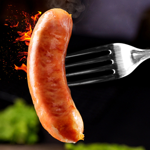 美园食品肉肠兴国地道肠火山石烤肠猪肉纯肉肠原味50g*10根/袋