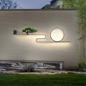 户外壁灯背景墙灯室外防水庭院灯景观装饰太阳能新中式花园别墅