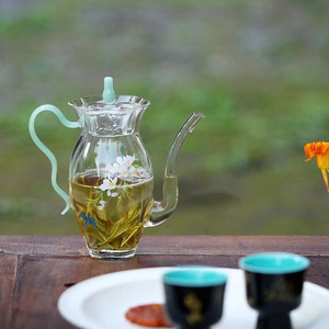 耐热玻璃绿茶壶美人壶高颜值花茶壶水果壶家用冷泡茶器围炉冰茶壶