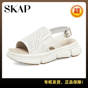 SKAP圣伽步2023夏季新款商场同款运动风厚底舒适女凉鞋ABU07BE3