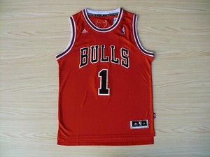 nba球衣公牛队chicago bulls 1号罗斯rose篮球服