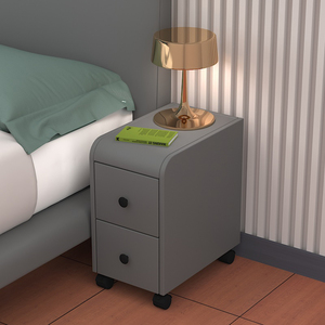 简约现代迷你小型床边收纳柜实木床头柜超窄25公分墙边夹缝置物架