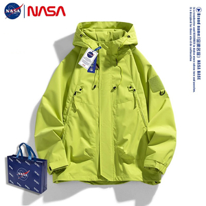NASA正品户外冲锋衣女潮春季新款宽松情侣防风防水夹克男春秋外套