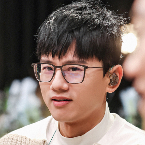杰哥 时光音乐会 张杰同款眼镜男近视可配度数黑色方框纯钛眼镜框