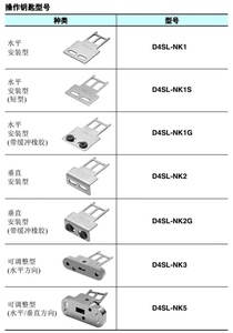 欧姆龙电磁锁插销D4SL-NK2 NK5 NK3 D4SL-CN1钥匙D4DS-K1 K2 K3 5