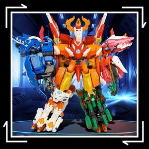 神兽金刚6地球之盾青龙金刚五合体变形机甲麒麟白虎无敌六合体具