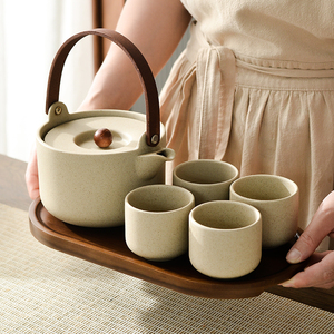 陶瓷耐高温煮水泡茶壶茶水分离茶杯办公户外围炉茶座高档茶具套装