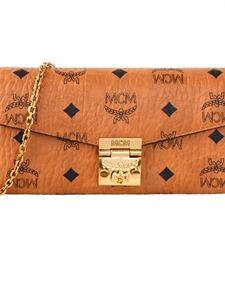 mcm女包女士经典印花可拆链条长款钱包单肩斜挎包myl8spa11干邑色