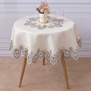 美式小圆桌桌布布艺蕾丝圆形茶几桌垫客厅家用欧式小圆桌台布简约