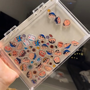 diy卡通流沙本透明活页少女心高颜值创意摇摇乐线圈手账笔记本