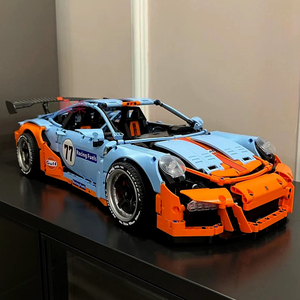 乐高保时捷911gt3积木遥控跑车电动赛车模型拼装汽车玩具男孩礼物