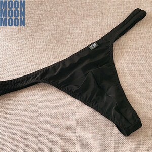 冰丝丁裤 男式超低腰弹力内裤 亲肤性感超薄丁字裤 半透明男士t裤