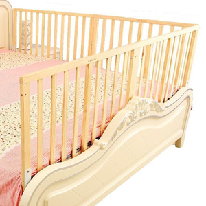 速发实木婴儿床护栏宝宝床围栏儿童床栏防摔防护栏大床.-米挡板