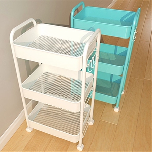 小推车置物架厨房落地多层零食婴儿客厅卧室卫生间移动储物收纳架